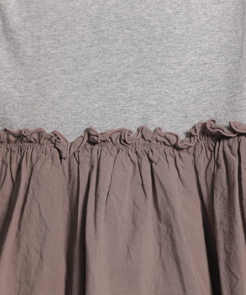 ichi（イチ）の「【ichi(イチ)】ドッキングプルオーバー（Tシャツ/カットソー・レディース・ブラック/ベージュ/グレー・FREE）」の9枚目の写真