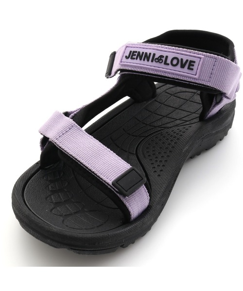 JENNI love（ジェニィラブ）の「シリコンワッペンスポサン（サンダル・キッズ・ラベンダー/ブラック・24cm/21cm/22cm/20cm/23cm）」の9枚目の写真