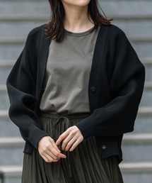 Munich | ストレッチヤーンカーディガンスティッチニット　Vネックカーディガン(カーディガン/ボレロ)