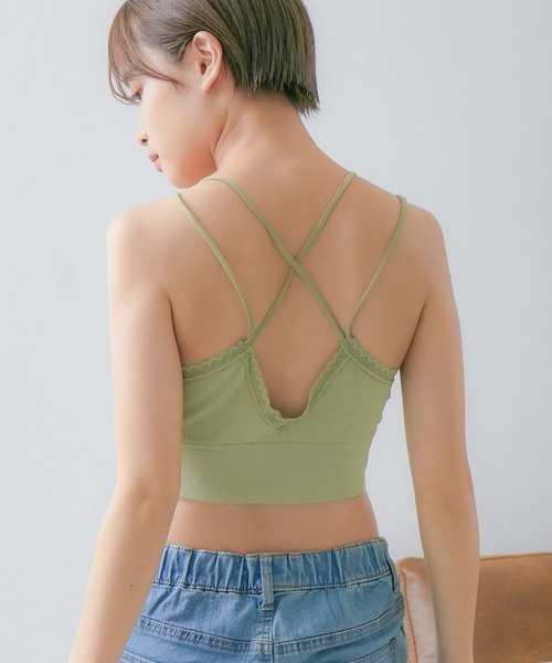 Fashion Letter(ファッションレター)の「ノンワイヤーブラトップ ルームウェア(ナイトブラ・レディース・ローズ/オフホワイト/オリーブ/ベビーピンク/ブラック・FREE)」の9枚目の写真