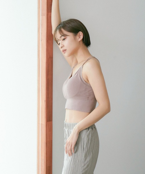 Fashion Letter(ファッションレター)の「ノンワイヤーブラトップ ルームウェア(ナイトブラ・レディース・ローズ/オフホワイト/オリーブ/ベビーピンク/ブラック・FREE)」の12枚目の写真