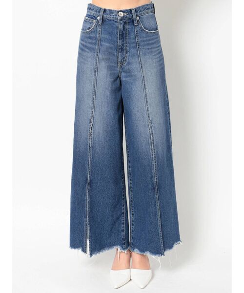 GYDA（ジェイダ）の「フロントスリットWIDE BUGGYデニムパンツ（デニムパンツ・レディース・ブルー/ライトブルー・MEDIUM/SMALL）」の22枚目の写真