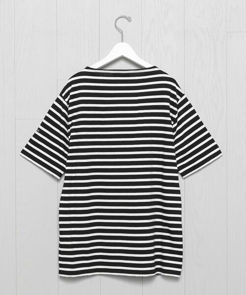 H　BEAUTY&YOUTH UNITED ARROWS（エイチビューティーアンドユースユナイテッドアローズ）の「＜SAINT JAMES＞PIRIAC BORDER 21SS/カットソー.（Tシャツ/カットソー・メンズ・ネイビー/モカ/ライラック/ブラック/イエロー・4/5）」の6枚目の写真