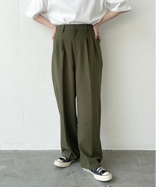 flaner（フラネ）の「ドライタッチストレートパンツ【ユニセックス対応/セットアップ対応】（その他パンツ・レディース・ベージュ/カーキ/ナチュラル・SMALL/MEDIUM/LARGE/X-LARGE）」の22枚目の写真