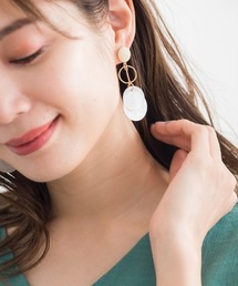 ウッドトップシェルピアス