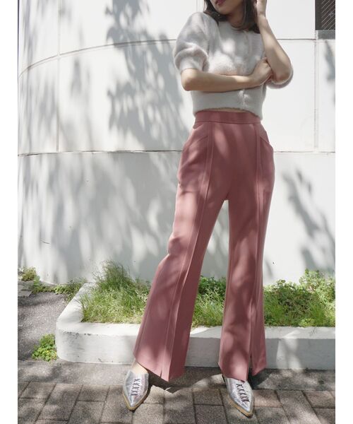 MERCURYDUO（マーキュリーデュオ）の「レースアップローヒールスリッパサンダル（サンダル・レディース・シルバー/アイボリー・38/36）」の3枚目の写真