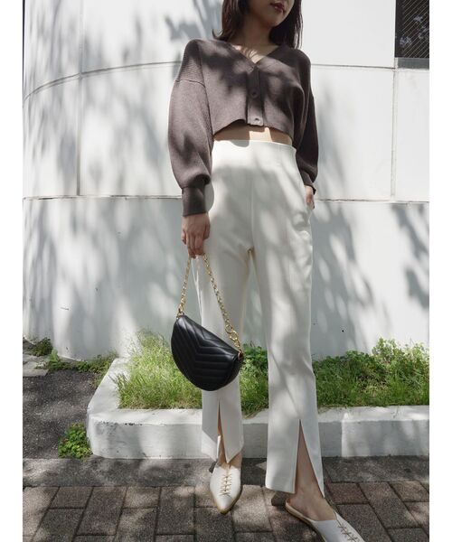 MERCURYDUO（マーキュリーデュオ）の「レースアップローヒールスリッパサンダル（サンダル・レディース・シルバー/アイボリー・38/36）」の6枚目の写真