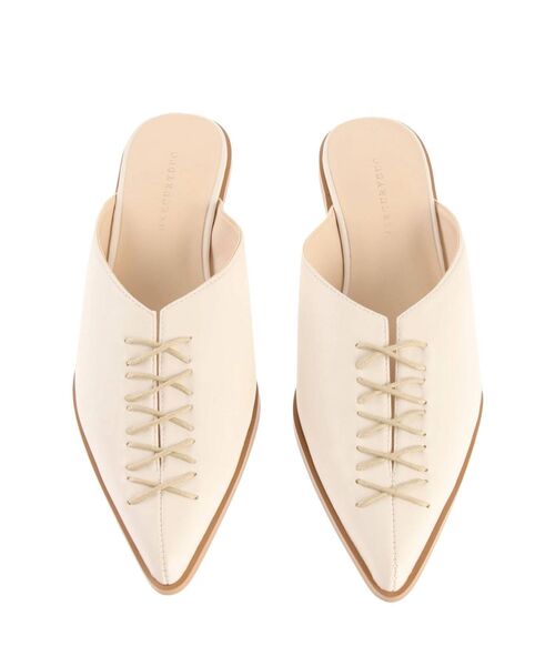 MERCURYDUO（マーキュリーデュオ）の「レースアップローヒールスリッパサンダル（サンダル・レディース・シルバー/アイボリー・38/36）」の14枚目の写真