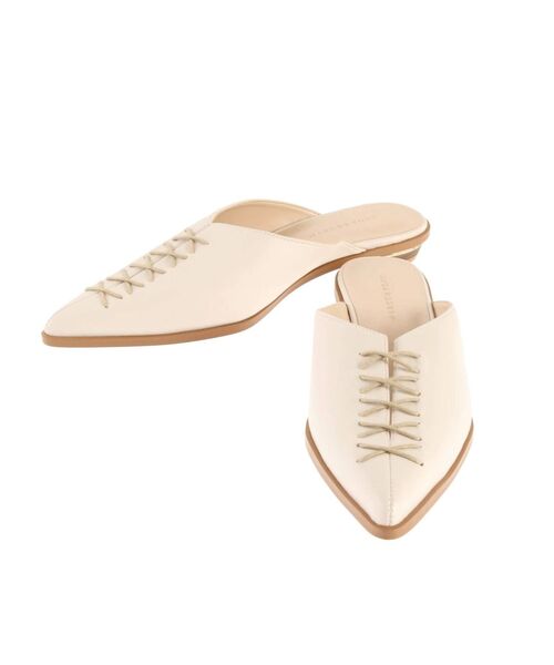 MERCURYDUO（マーキュリーデュオ）の「レースアップローヒールスリッパサンダル（サンダル・レディース・シルバー/アイボリー・38/36）」の20枚目の写真