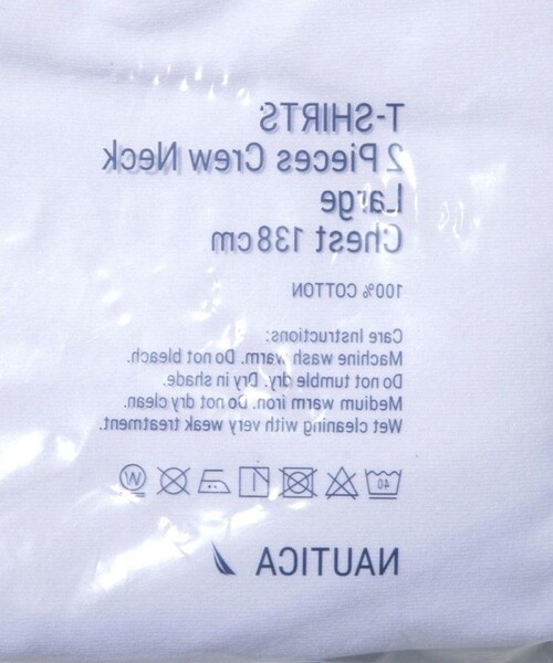 NAUTICA（ノーティカ）の「NAUTICA/ノーティカ 2-Pack Tee/2パックTシャツ（Tシャツ/カットソー・メンズ・ホワイト・SMALL/LARGE/MEDIUM）」の13枚目の写真