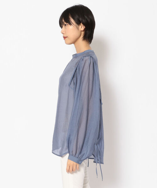 EACH.（イーチ）の「EACH（イーチ）VOLUME SHEER BLOUSE　ボリュームシア―ブラウス（シャツ/ブラウス・レディース・グリーン/ピンク/ブルー・FREE）」の5枚目の写真