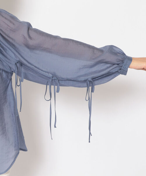 EACH.（イーチ）の「EACH（イーチ）VOLUME SHEER BLOUSE　ボリュームシア―ブラウス（シャツ/ブラウス・レディース・グリーン/ピンク/ブルー・FREE）」の8枚目の写真