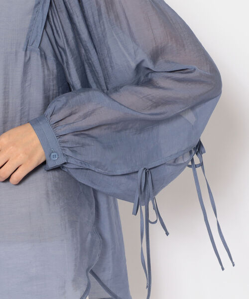 EACH.（イーチ）の「EACH（イーチ）VOLUME SHEER BLOUSE　ボリュームシア―ブラウス（シャツ/ブラウス・レディース・グリーン/ピンク/ブルー・FREE）」の9枚目の写真