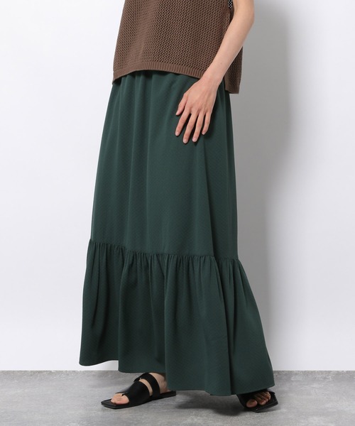 LAKOLE（ラコレ）の「ジャカードティアードスカート / 216474（スカート・レディース・ブラック/ブラウン/グリーン・SMALL/MEDIUM）」の18枚目の写真