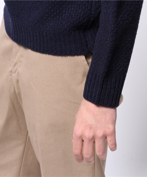 CIAOPANIC（チャオパニック）の「【Ciaopanic】シェットランド鹿子編みタートル（ニット/セーター・メンズ・ネイビー/グレー/ホワイト・MEDIUM/LARGE）」の8枚目の写真