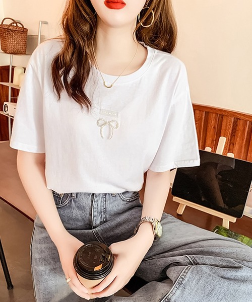 Bifrost（ビフレスト）の「プチリボンＴシャツ（Tシャツ/カットソー・レディース・ホワイト/イエロー/ブルー・M/L）」の8枚目の写真