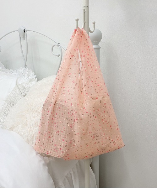 apres jour（アプレジュール）の「【apres jour×ARIAZ】シアーエコバッグ（エコバッグ/サブバッグ・レディース・ピンク/ライトピンク・FREE）」の4枚目の写真