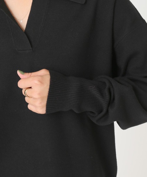 【1度着用のみ美品】 ジャーナルスタンダードレリューム スキッパーニットポロ セール】スキッパーニットポロ◇（ニット/セーター）｜JOURNAL