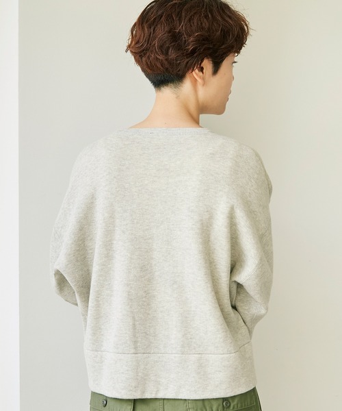 note et silence （ノートエシロンス）の「C/ラムウールダブルフェイス　スナップカーディガン（カーディガン/ボレロ・レディース・グレー/ダークブルー・FREE）」の5枚目の写真