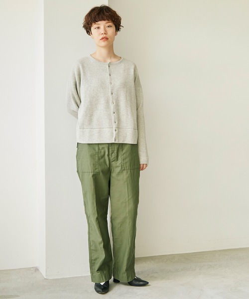 note et silence （ノートエシロンス）の「C/ラムウールダブルフェイス　スナップカーディガン（カーディガン/ボレロ・レディース・グレー/ダークブルー・FREE）」の19枚目の写真