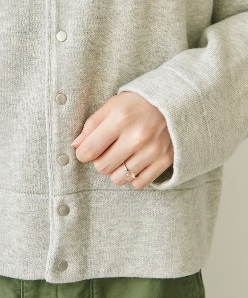 note et silence （ノートエシロンス）の「C/ラムウールダブルフェイス　スナップカーディガン（カーディガン/ボレロ・レディース・グレー/ダークブルー・FREE）」の13枚目の写真
