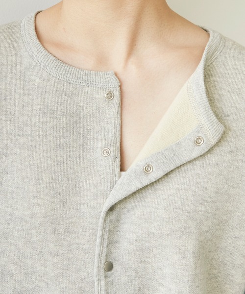 note et silence （ノートエシロンス）の「C/ラムウールダブルフェイス　スナップカーディガン（カーディガン/ボレロ・レディース・グレー/ダークブルー・FREE）」の11枚目の写真