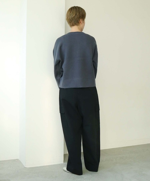 note et silence （ノートエシロンス）の「C/ラムウールダブルフェイス　スナップカーディガン（カーディガン/ボレロ・レディース・グレー/ダークブルー・FREE）」の22枚目の写真