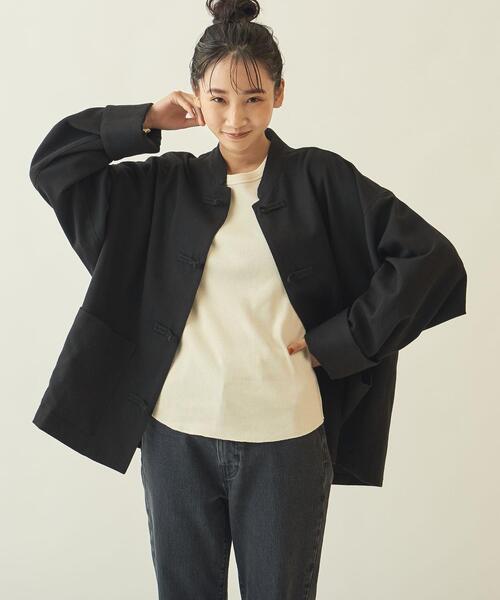 info. BEAUTY&YOUTH（インフォビューティアンドユース）の「【WEB限定】＜info. BEAUTY&YOUTH＞ フランネル チャイナジャケット（その他アウター・メンズ・モカ/グレー/ブラック・M/L）」の5枚目の写真