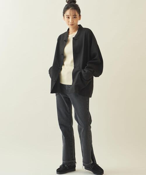 info. BEAUTY&YOUTH（インフォビューティアンドユース）の「【WEB限定】＜info. BEAUTY&YOUTH＞ フランネル チャイナジャケット（その他アウター・メンズ・モカ/グレー/ブラック・M/L）」の7枚目の写真