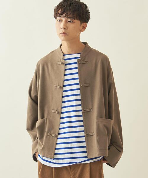 info. BEAUTY&YOUTH（インフォビューティアンドユース）の「【WEB限定】＜info. BEAUTY&YOUTH＞ フランネル チャイナジャケット（その他アウター・メンズ・モカ/グレー/ブラック・M/L）」の9枚目の写真