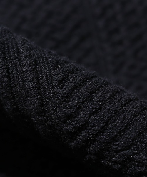 CAL O LINE（キャルオーライン）の「CAL O LINE/キャルオーライン INTEGRATE HOODY ニット フーディー（パーカー・メンズ・キャメル/ブラック・L/M/XL）」の11枚目の写真