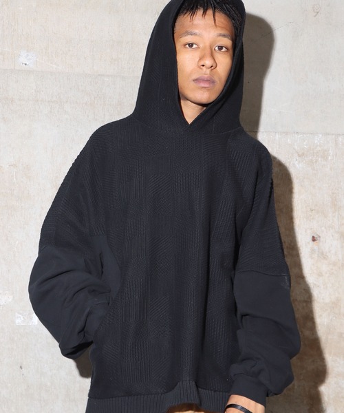 CAL O LINE（キャルオーライン）の「CAL O LINE/キャルオーライン INTEGRATE HOODY ニット フーディー（パーカー・メンズ・キャメル/ブラック・L/M/XL）」の17枚目の写真