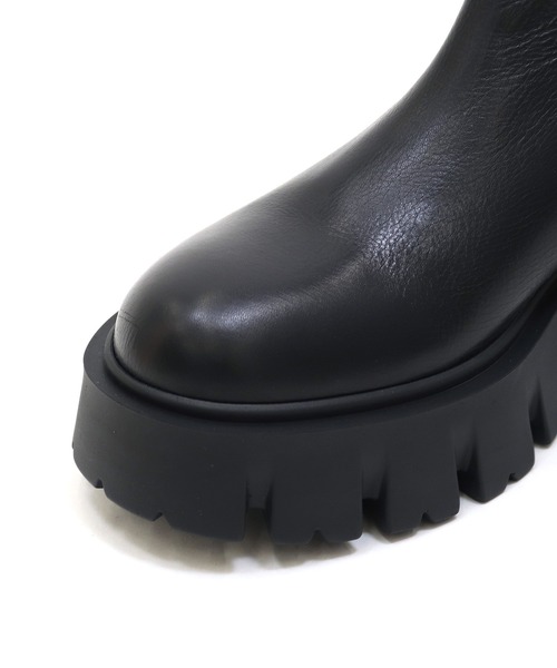 FABIO RUSCONI（ファビオルスコーニ）の「FABIO RUSCONI / side gore caterpillar sole boots（ブーツ・レディース・ブラック・38/37/36）」の8枚目の写真