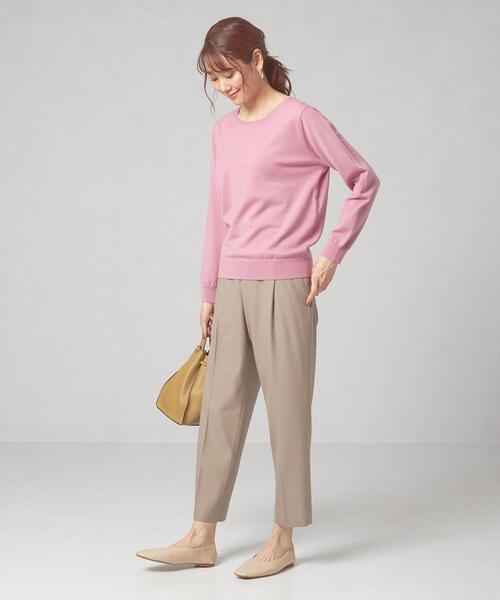 closet story（クローゼットストーリー）の「＜closet story（クローゼットストーリー）＞キモウ アジャスター テーパード パンツ -ウォッシャブル-（スラックス・レディース・ベージュ/ネイビー・FREE）」の15枚目の写真