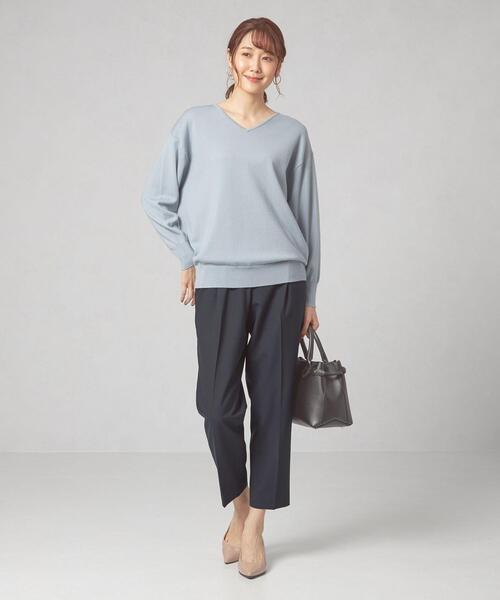 closet story（クローゼットストーリー）の「＜closet story（クローゼットストーリー）＞キモウ アジャスター テーパード パンツ -ウォッシャブル-（スラックス・レディース・ベージュ/ネイビー・FREE）」の17枚目の写真