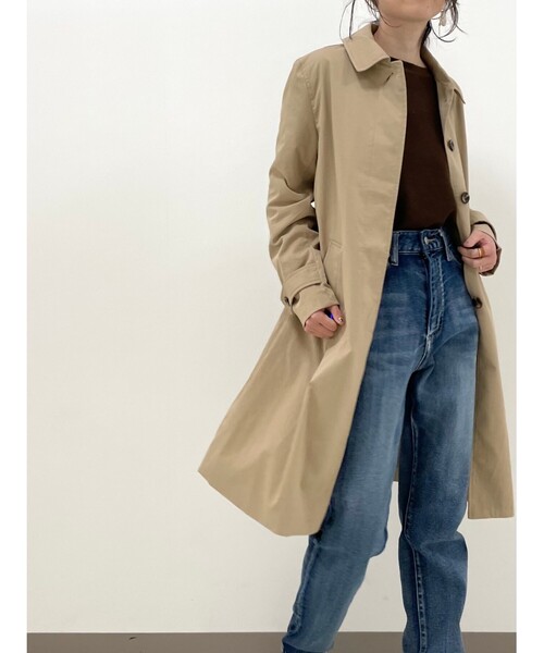 DRESKIP（ドレスキップ）の「◆撥水ステンカラーコート（ステンカラーコート・レディース・サンドベージュ/ダークオレンジ/ネイビー・02/03/04）」の12枚目の写真