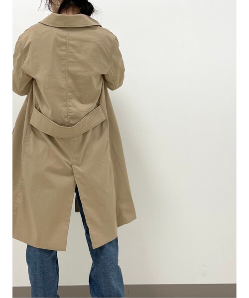 DRESKIP（ドレスキップ）の「◆撥水ステンカラーコート（ステンカラーコート・レディース・サンドベージュ/ダークオレンジ/ネイビー・02/03/04）」の7枚目の写真