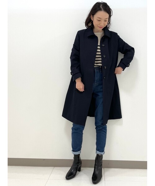 DRESKIP（ドレスキップ）の「◆撥水ステンカラーコート（ステンカラーコート・レディース・サンドベージュ/ダークオレンジ/ネイビー・02/03/04）」の15枚目の写真