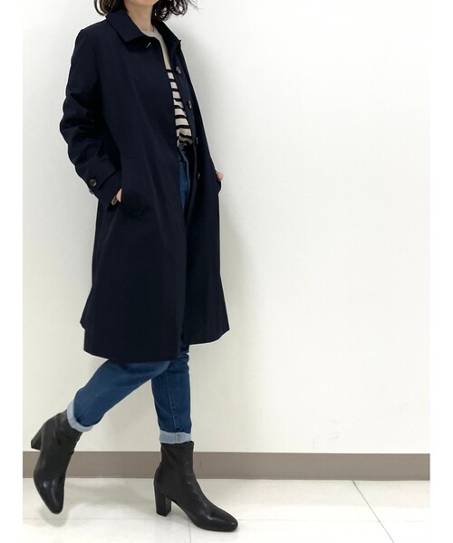 DRESKIP（ドレスキップ）の「◆撥水ステンカラーコート（ステンカラーコート・レディース・サンドベージュ/ダークオレンジ/ネイビー・02/03/04）」の17枚目の写真