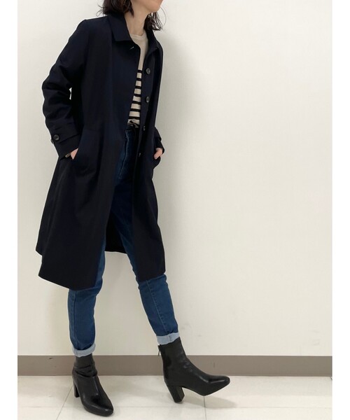 DRESKIP（ドレスキップ）の「◆撥水ステンカラーコート（ステンカラーコート・レディース・サンドベージュ/ダークオレンジ/ネイビー・02/03/04）」の18枚目の写真