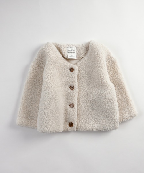 CIAOPANIC TYPY(チャオパニックティピー)の「【KIDS】【ZOZOTOWN限定】ボアカーディガン(ノーカラージャケット・キッズ・サックスブルー/アイボリー/モカ/ベージュ・LARGE/MEDIUM/XX-LARGE/SMALL/X-LARGE)」の11枚目の写真