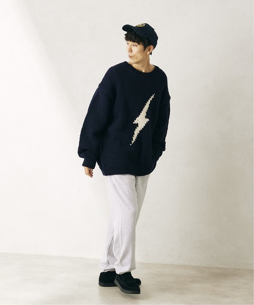 THRIFTY LOOK(スリフティールック)の「【THRIFTY LOOK/スリフティールック】Peru Hand ニット ''LIGHTNING'(ニット/セーター・メンズ・ネイビー/グレー・MEDIUM/LARGE)」の9枚目の写真