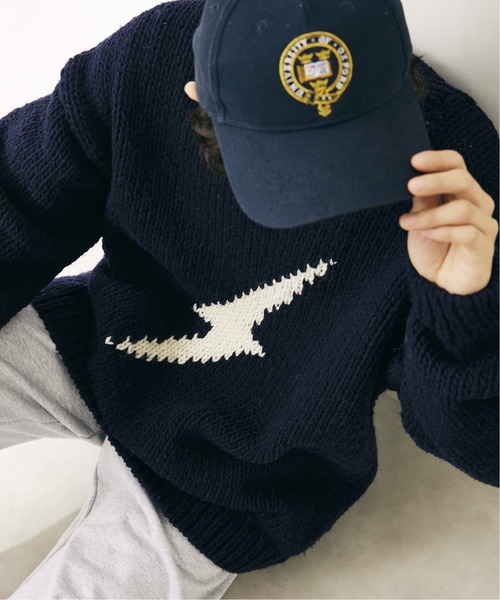 THRIFTY LOOK(スリフティールック)の「【THRIFTY LOOK/スリフティールック】Peru Hand ニット ''LIGHTNING'(ニット/セーター・メンズ・ネイビー/グレー・MEDIUM/LARGE)」の3枚目の写真