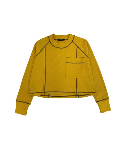 Avvenente（アベネンテ）の「【Avvenente】ワッフルロングTシャツ（Tシャツ/カットソー・レディース・ネイビー/オフホワイト/イエロー・FREE）」の20枚目の写真