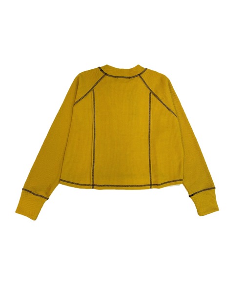 Avvenente（アベネンテ）の「【Avvenente】ワッフルロングTシャツ（Tシャツ/カットソー・レディース・ネイビー/オフホワイト/イエロー・FREE）」の14枚目の写真