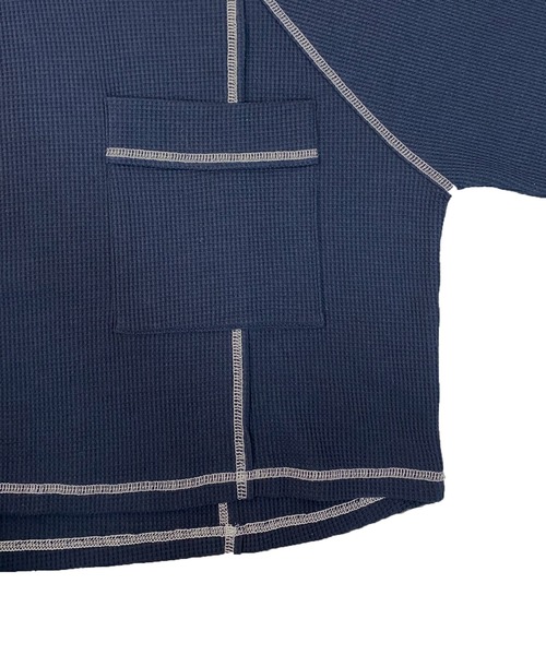 Avvenente（アベネンテ）の「【Avvenente】ワッフルロングTシャツ（Tシャツ/カットソー・レディース・ネイビー/オフホワイト/イエロー・FREE）」の22枚目の写真