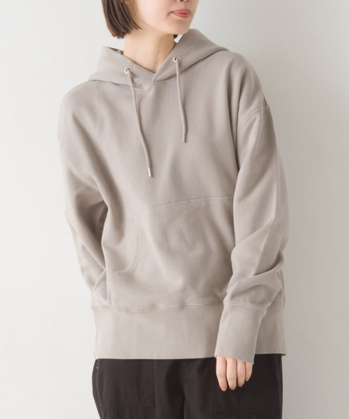 OMNES（オムネス）の「ユニセックス 裏毛スウェット プルオーバーパーカー（パーカー・レディース・ライトグレー/ブラック/ベージュ/アイボリー/ブルーグレー・SMALL/MEDIUM/LARGE/X-LARGE）」の4枚目の写真