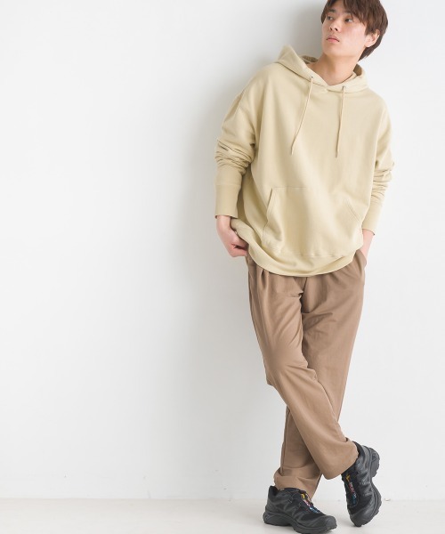 OMNES（オムネス）の「ユニセックス 裏毛スウェット プルオーバーパーカー（パーカー・レディース・ライトグレー/ブラック/ベージュ/アイボリー/ブルーグレー・SMALL/MEDIUM/LARGE/X-LARGE）」の18枚目の写真