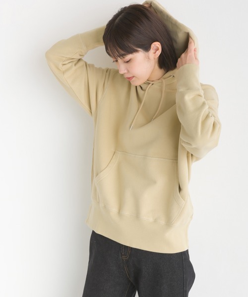 OMNES（オムネス）の「ユニセックス 裏毛スウェット プルオーバーパーカー（パーカー・レディース・ライトグレー/ブラック/ベージュ/アイボリー/ブルーグレー・SMALL/MEDIUM/LARGE/X-LARGE）」の20枚目の写真