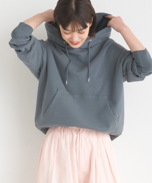 OMNES（オムネス）の「ユニセックス 裏毛スウェット プルオーバーパーカー（パーカー・レディース・ライトグレー/ブラック/ベージュ/アイボリー/ブルーグレー・SMALL/MEDIUM/LARGE/X-LARGE）」の22枚目の写真